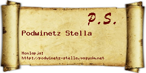 Podwinetz Stella névjegykártya